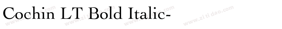 Cochin LT Bold Italic字体转换